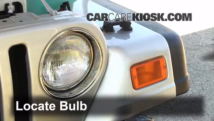 Headlight Bulb Replacement: 2004 Jeep Wrangler Rubicon  6 Cyl.