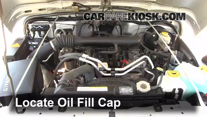How to Add Oil: 2004 Jeep Wrangler Rubicon  6 Cyl.