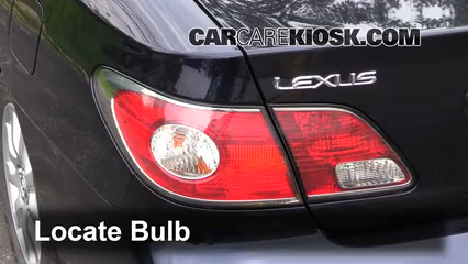 2004 Lexus ES330 3.3L V6 Éclairage Feux de marche arrière (remplacer une ampoule)