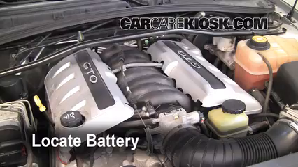 2004 Pontiac GTO 5.7L V8 Batterie Changement