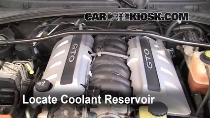 2004 Pontiac GTO 5.7L V8 Antigel (Liquide de Refroidissement) Vérifiez le niveau d'antigel