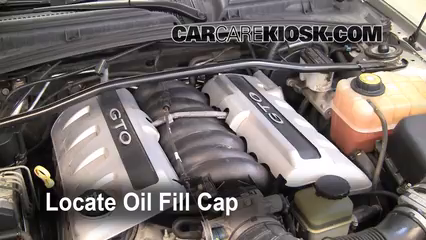 2004 Pontiac GTO 5.7L V8 Aceite Agregar aceite