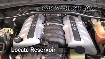 2004 Pontiac GTO 5.7L V8 Líquido limpiaparabrisas Controlar nivel de líquido