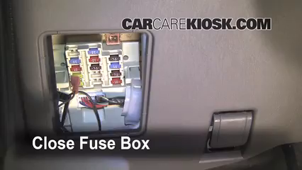 Interior Fuse Box Location 1995 2004 Toyota Tacoma 2003 Toyota Tacoma Pre Runner 2 7l 4 Cyl Extended Cab Pickup 2 Door