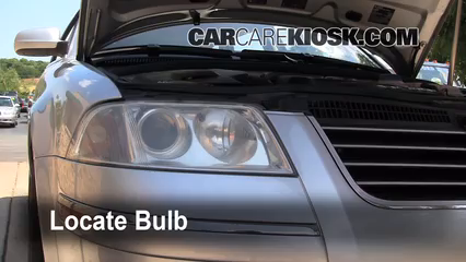 2004 Volkswagen Passat GLX 2.8L V6 Wagon Éclairage Feux de route (remplacer l'ampoule)