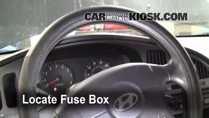 Interior Fuse Box Location: 2001-2006 Hyundai Elantra - 2005 Hyundai