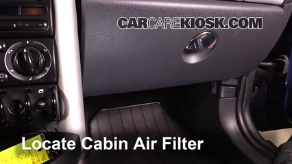 2005 Mini Cooper 1.6L 4 Cyl. Coupe Filtro de aire (interior)