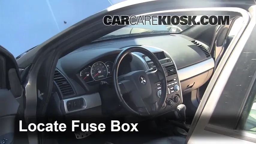 Interior Fuse Box Location: 2005 Mitsubishi Galant ES 2.4L 4 Cyl