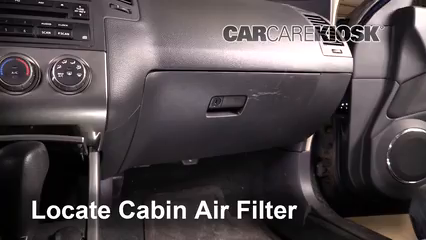 2005 Nissan Altima S 2.5L 4 Cyl. Filtro de aire (interior)