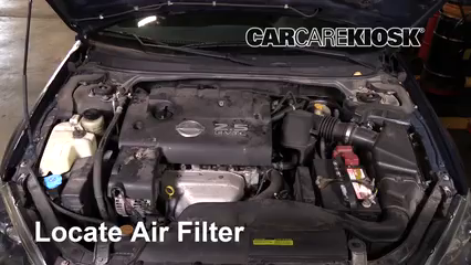 2005 Nissan Altima S 2.5L 4 Cyl. Air Filter (Engine) Replace