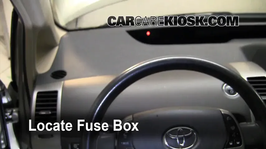 Interior Fuse Box Location: 2005 Toyota Prius 1.5L 4 Cyl