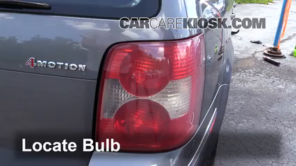 2005 Volkswagen Passat GLS 4 Motion 1.8L 4 Cyl. Turbo Wagon Lights Tail Light (replace bulb)