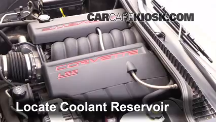 2006 Chevrolet Corvette 6.0L V8 Convertible Antigel (Liquide de Refroidissement) Vérifiez le niveau d'antigel