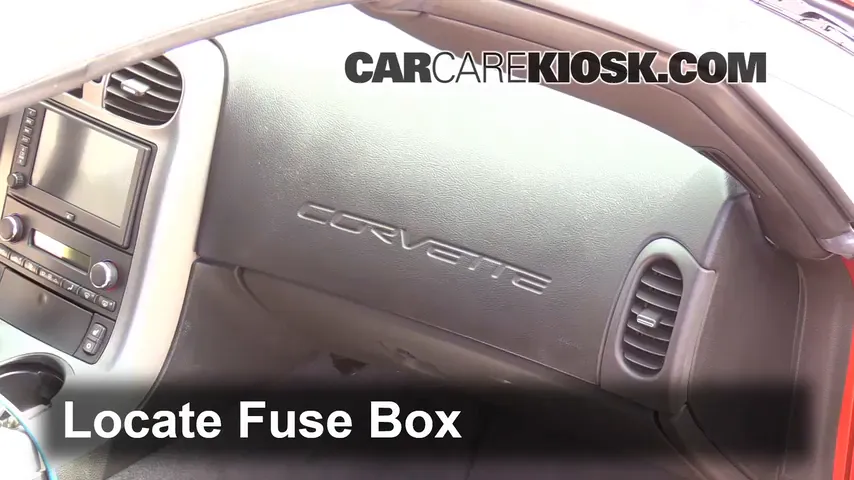 Interior Fuse Box Location: 2006 Chevrolet Corvette 6.0L V8 Convertible
