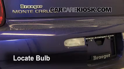 2006 Chevrolet Monte Carlo LT 3.9L V6 Éclairage Feux de marche arrière (remplacer une ampoule)