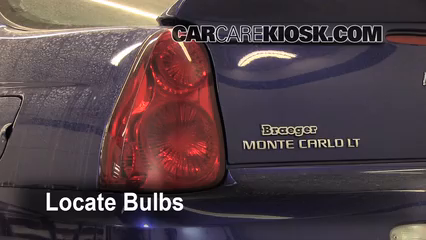 2006 Chevrolet Monte Carlo LT 3.9L V6 Éclairage Feux de position arrière (remplacer ampoule)