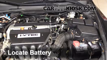 2006 Honda Accord EX 2.4L 4 Cyl. Coupe (2 Door) Battery Replace