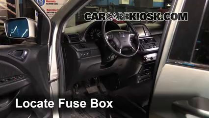 Interior Fuse Box Location: 2006 Honda Odyssey Touring 3.5L V6