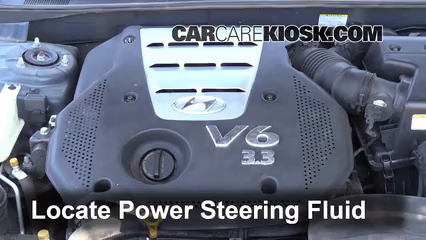 2006 Hyundai Sonata LX 3.3L V6 Power Steering Fluid Check Fluid Level