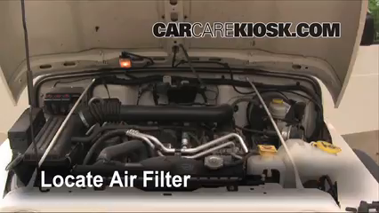 How to Check Air Filter: 2006 Jeep Wrangler Unlimited Rubicon  6 Cyl.