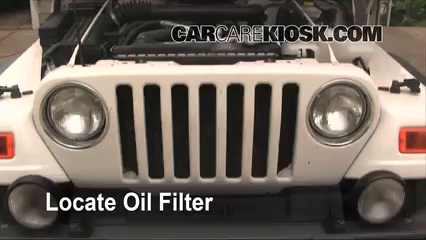 Oil & Filter Change 2006 Jeep Wrangler Unlimited Rubicon  6 Cyl.