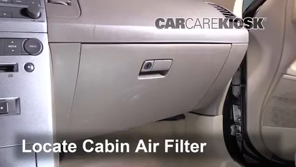 2006 Nissan Maxima SE 3.5L V6 Air Filter (Cabin) Check