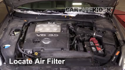 2006 Nissan Maxima SE 3.5L V6 Filtre à air (moteur) Changement