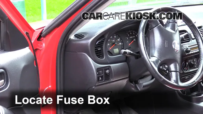 Interior Fuse Box Location: 2006 Nissan Sentra S 1.8L 4 Cyl