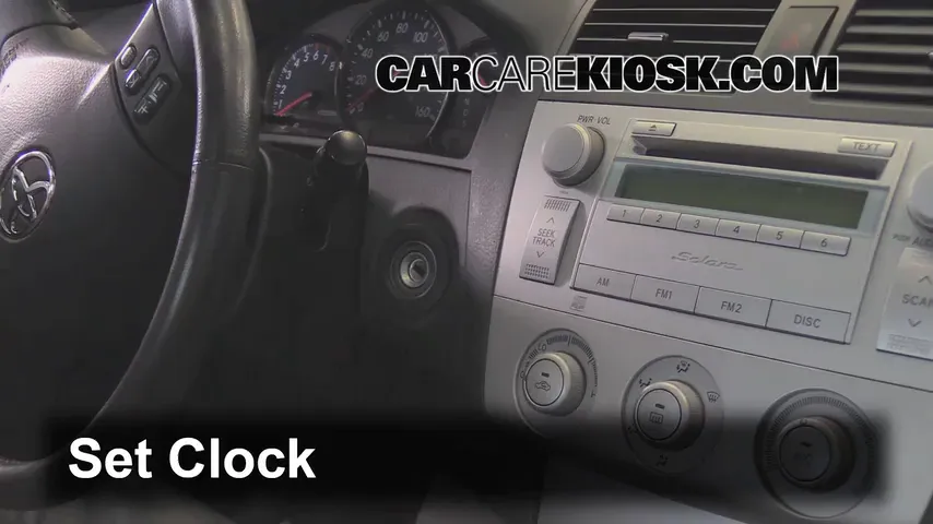 How to Set the Clock / Change Time on a 2006 Toyota Solara SLE 3.3L V6 ...