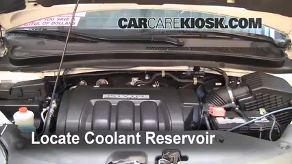 how to add coolant honda odyssey (2005 2010) 2007 honda odyssey2007 honda odyssey ex 3 5l v6 coolant (antifreeze) flush coolant