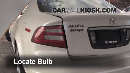 2007 Acura TL 3.2L V6 Éclairage Feu clignotant arrière (remplacer l'ampoule)