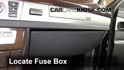 Interior Fuse Box Location: 2007 BMW 750Li 4.8L V8