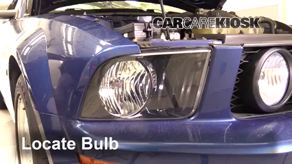 2007 Ford Mustang GT 4.6L V8 Coupe Éclairage Feux de croisement (remplacer l'ampoule)