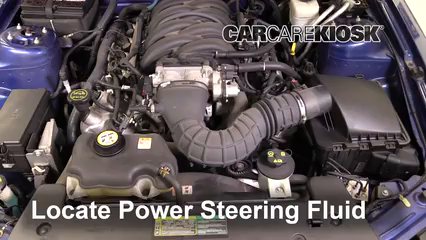 2007 Ford Mustang GT 4.6L V8 Coupe Liquide de direction assistée Vérifier le niveau de liquide