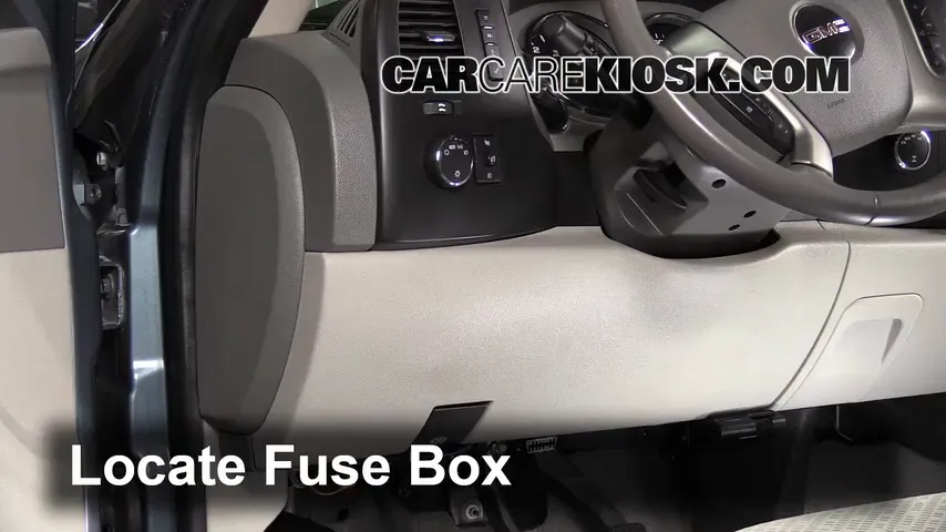 2012 gmc sierra cigarette lighter fuse location Interior Fuse Box Location: 2012 GMC Sierra 1500 WT 4.8L V8 FlexFuel Crew  Cab Pickup