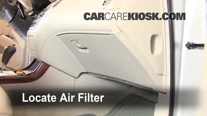 2007 Hyundai Azera SE 3.8L V6 Air Filter (Cabin) Check
