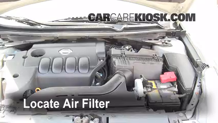 2007 Nissan Altima S 2.5L 4 Cyl. Air Filter (Engine) Check