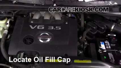 2007 Nissan Quest 3.5L V6 Oil Add Oil
