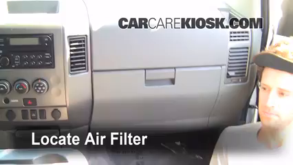 2007 Nissan Titan SE 5.6L V8 Crew Cab Pickup Air Filter (Cabin) Replace