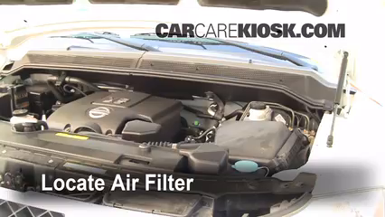 2007 Nissan Titan SE 5.6L V8 Crew Cab Pickup Air Filter (Engine) Check