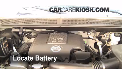 2007 Nissan Titan SE 5.6L V8 Crew Cab Pickup Battery Replace