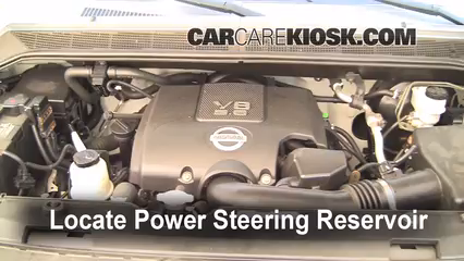 2007 Nissan Titan SE 5.6L V8 Crew Cab Pickup Power Steering Fluid Check Fluid Level