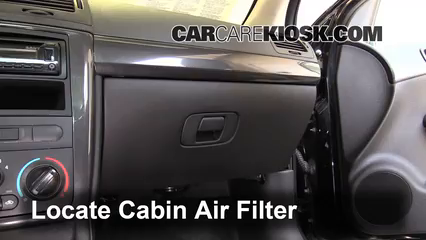 2007 Pontiac G5 2.2L 4 Cyl. Filtro de aire (interior) Cambio