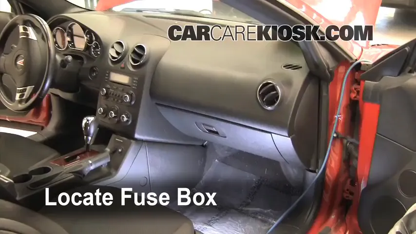 Interior Fuse Box Location: 2007 Pontiac G6 3.5L V6