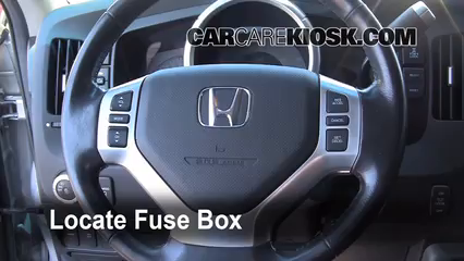 Interior Fuse Box Location 2006 2014 Honda Ridgeline 2008