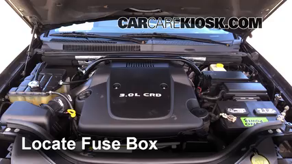 blown fuse check 2005 2010 jeep grand cherokee 2008 jeep grand 2008 Jeep Commander Fuse Box locate engine fuse box and remove cover