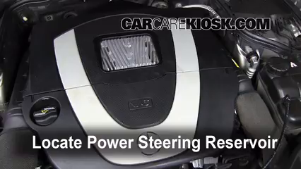 How to refill power steering fluid mercedes