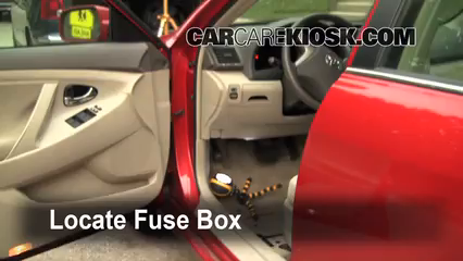 Interior Fuse Box Location 2007 2011 Toyota Camry 2008