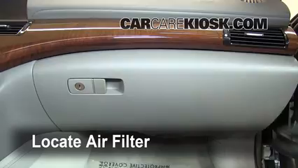 2008 Acura RL 3.5L V6 Filtre à air (intérieur)