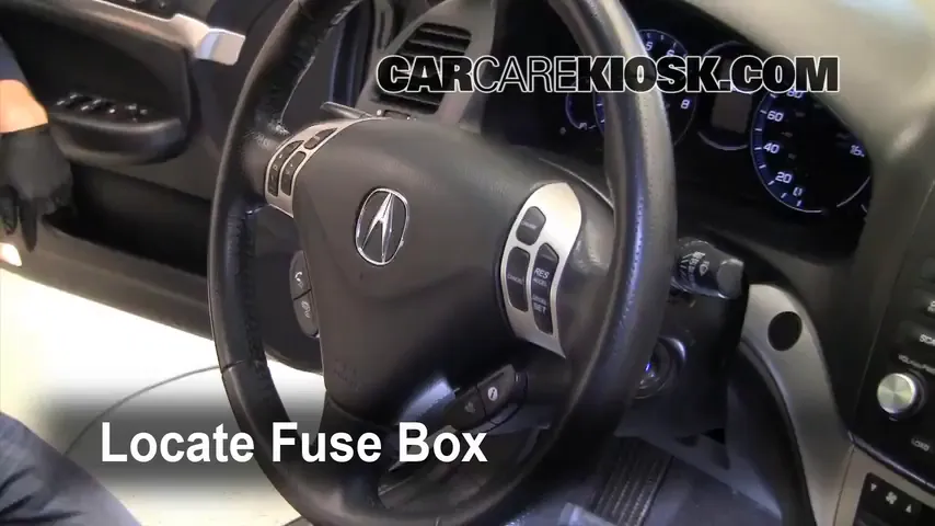 Interior Fuse Box Location: 2006 Acura TSX 2.4L 4 Cyl